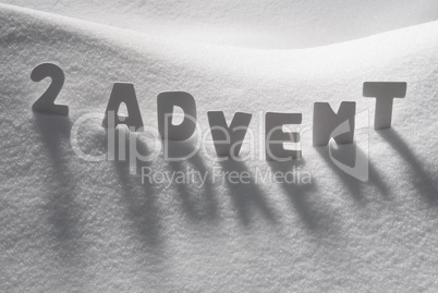 White Word 2 Advent Means Christmas Time On Snow
