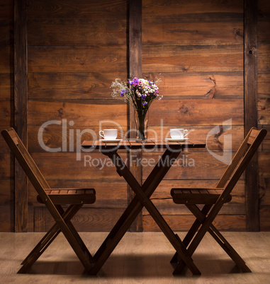 Table for two persons to have a date