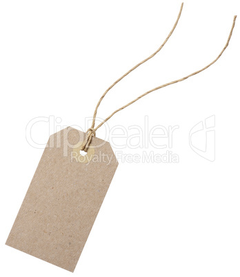 Empty shopping tag template