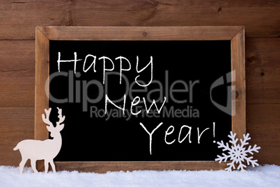 Christmas Card, Blackboard, Snow, Reindeer, Happy New Year