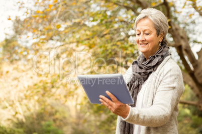 Senior woman in the park Senior woman in the park