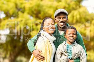 Portrait of a young smiling family