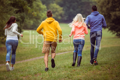 Friends on a hike together