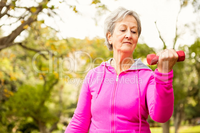 Senior woman in the park