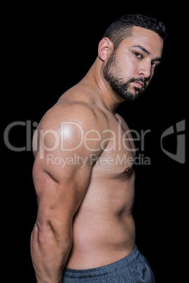 Portrait of a serious bodybuilder man Portrait of a serious bodybuilder man