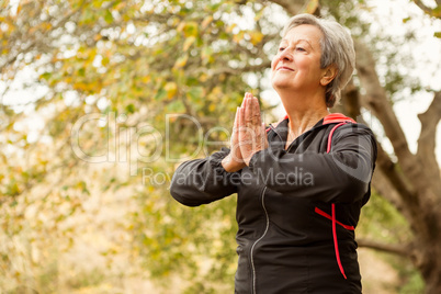 Senior woman in the park