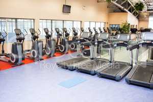 Collection of treadmills and exercise bikes