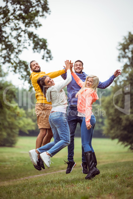 Friends on a hike together