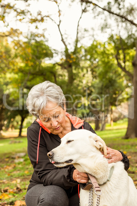 Senior woman in the park