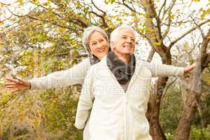 Senior couple in the park