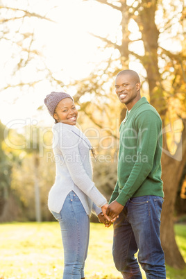 Portrait of a lovely smiling young couple