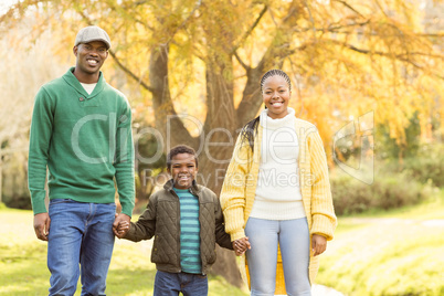 Portrait of a young smiling family