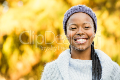 Happy woman in the park