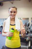 Fit woman using the treadmill