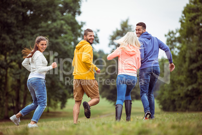 Friends on a hike together