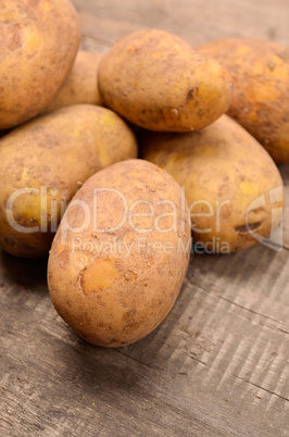 Fresh raw potatoes