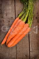 Fresh organic carrots