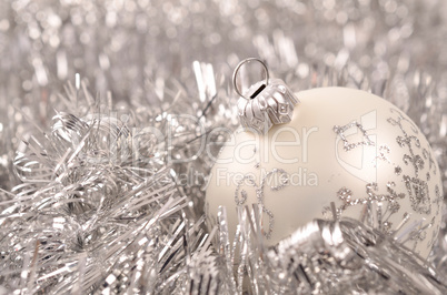 Christmas background in silver