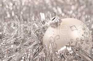 Christmas background in silver