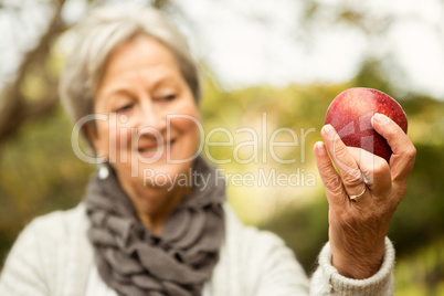 Senior woman in the park