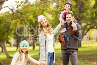 Portrait of a smiling young family