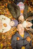 Young family doing a head circles