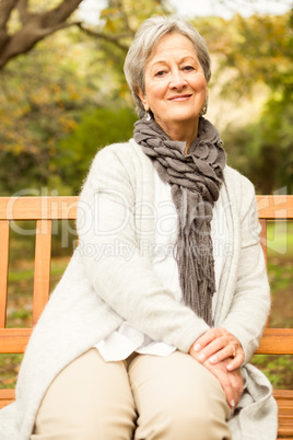 Senior woman in the park