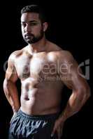 Portrait of confident bodybuilder man