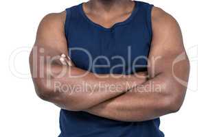 Fit man with arms crossed