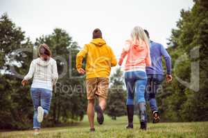 Friends on a hike together