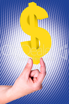 Hand holding dollar sign