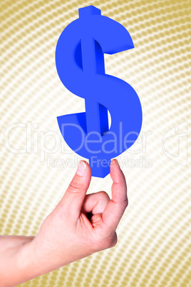 Hand holding dollar sign