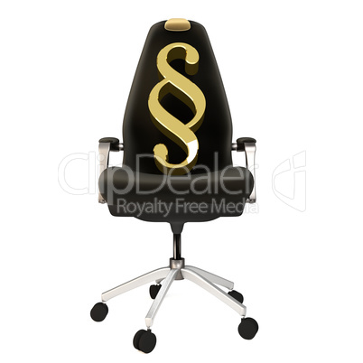 Office chair with § characters