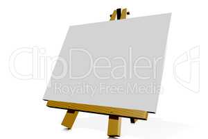 Easel with blank canvas