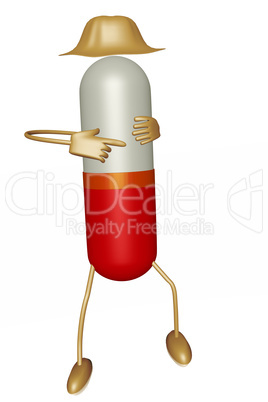 Medication capsule as a figure