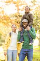 Portrait of a young smiling family