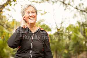 Senior woman in the park