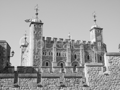 Black and white Tower of London