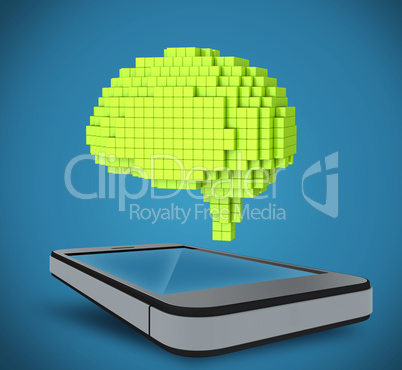 The brain as a 3D pixel, located over the phone