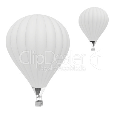 Hot Air Balloons. isolated on white background