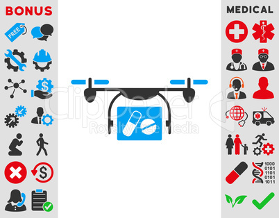 Medical Quadcopter Icon