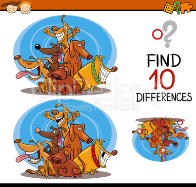 finding differences cartoon task