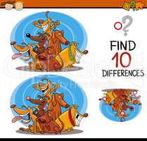 finding differences cartoon task