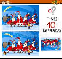 christmas find differences task