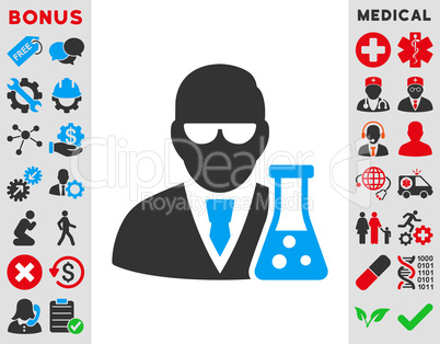 Scientist With Flask Icon