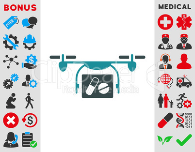 Medical Quadcopter Icon