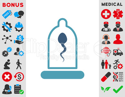 Sperm In Condom Icon