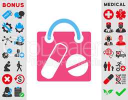Drugs Shopping Bag Icon