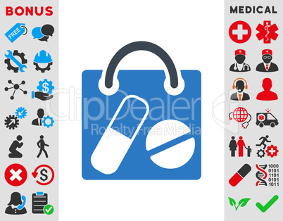 Drugs Shopping Bag Icon