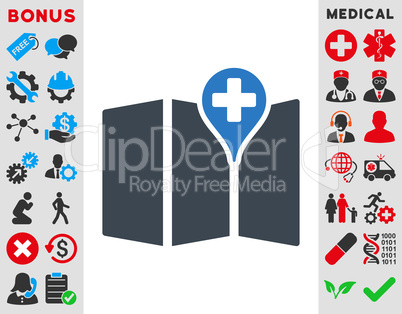 Medical Map Icon